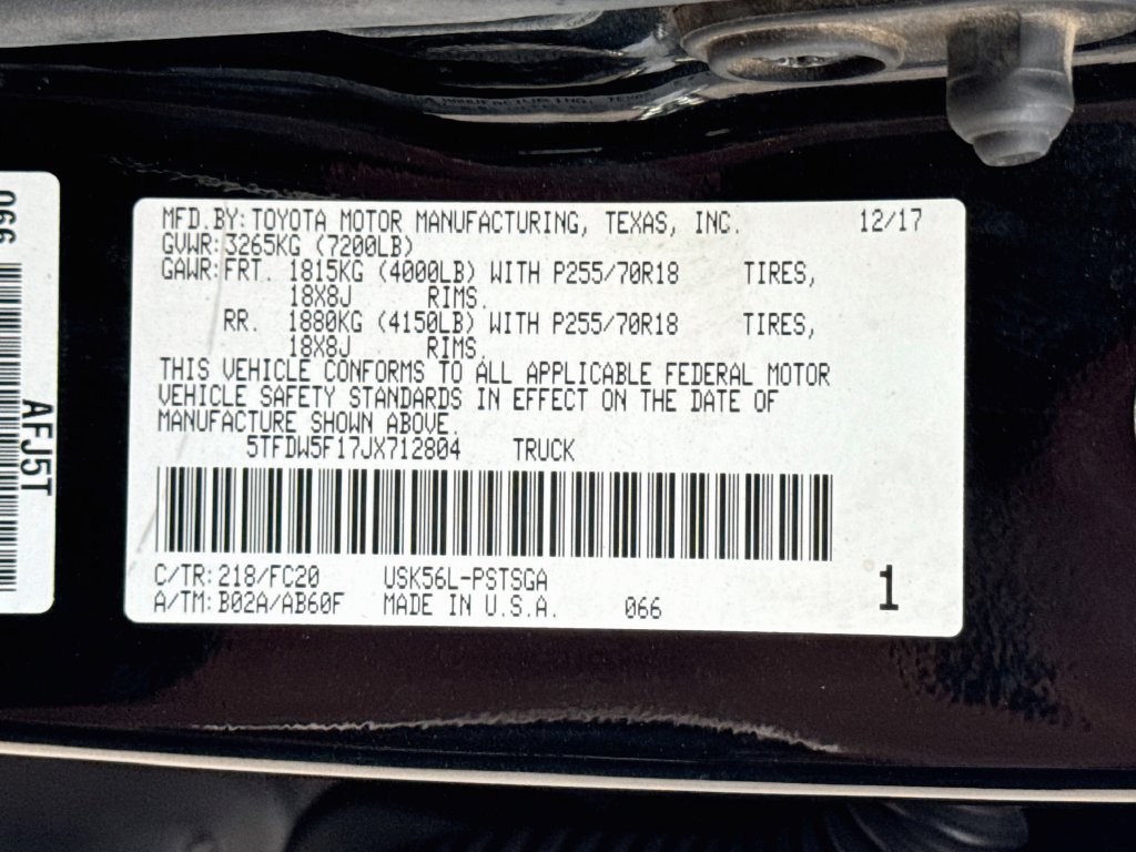 Used 2018 Toyota Tundra SR5 w/ SR5 Upgrade Package AWD/4WD image 22
