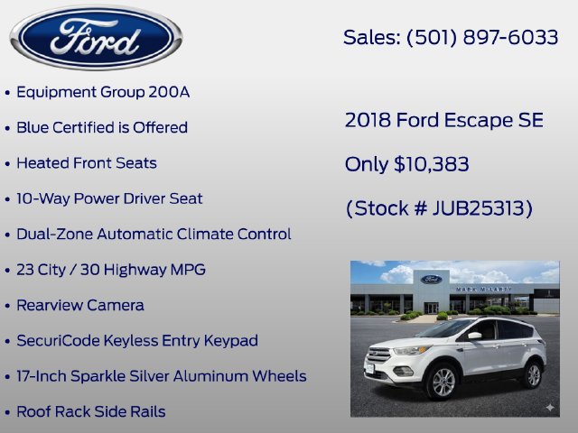 Certified 2018 Ford Escape SE FWD image 7