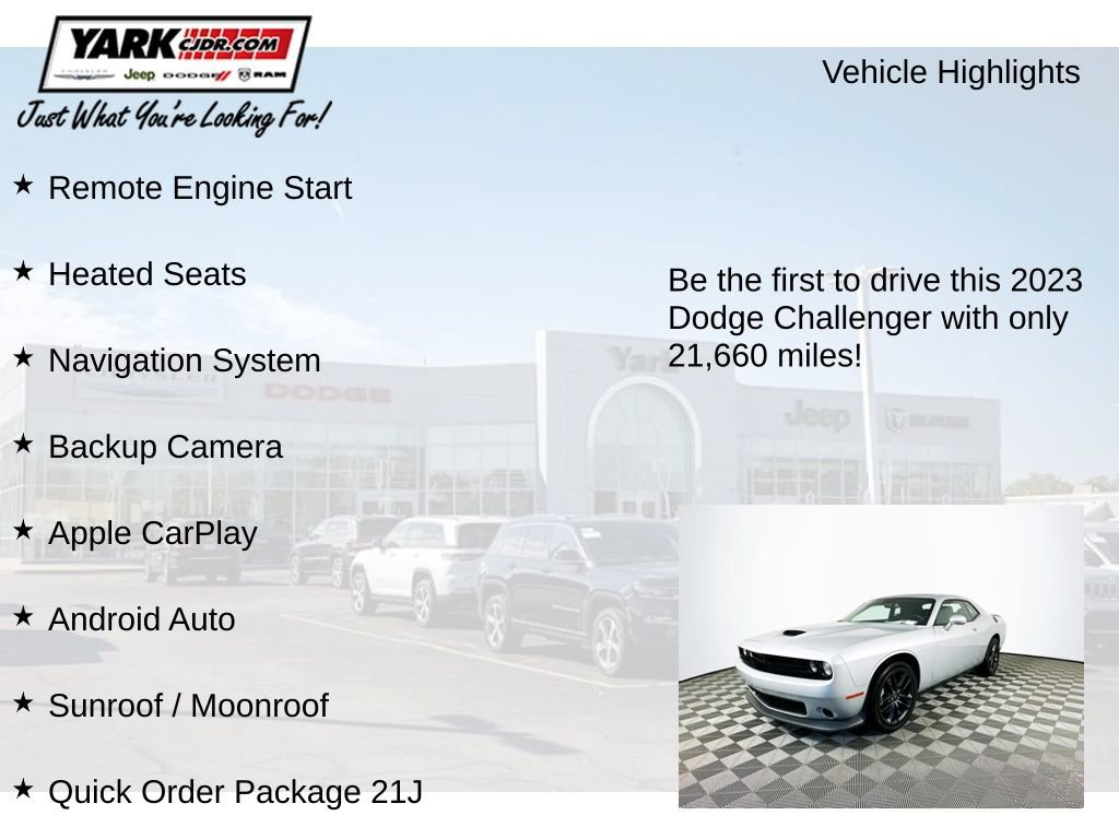 Certified 2023 Dodge Challenger GT w/ Blacktop Package image 13