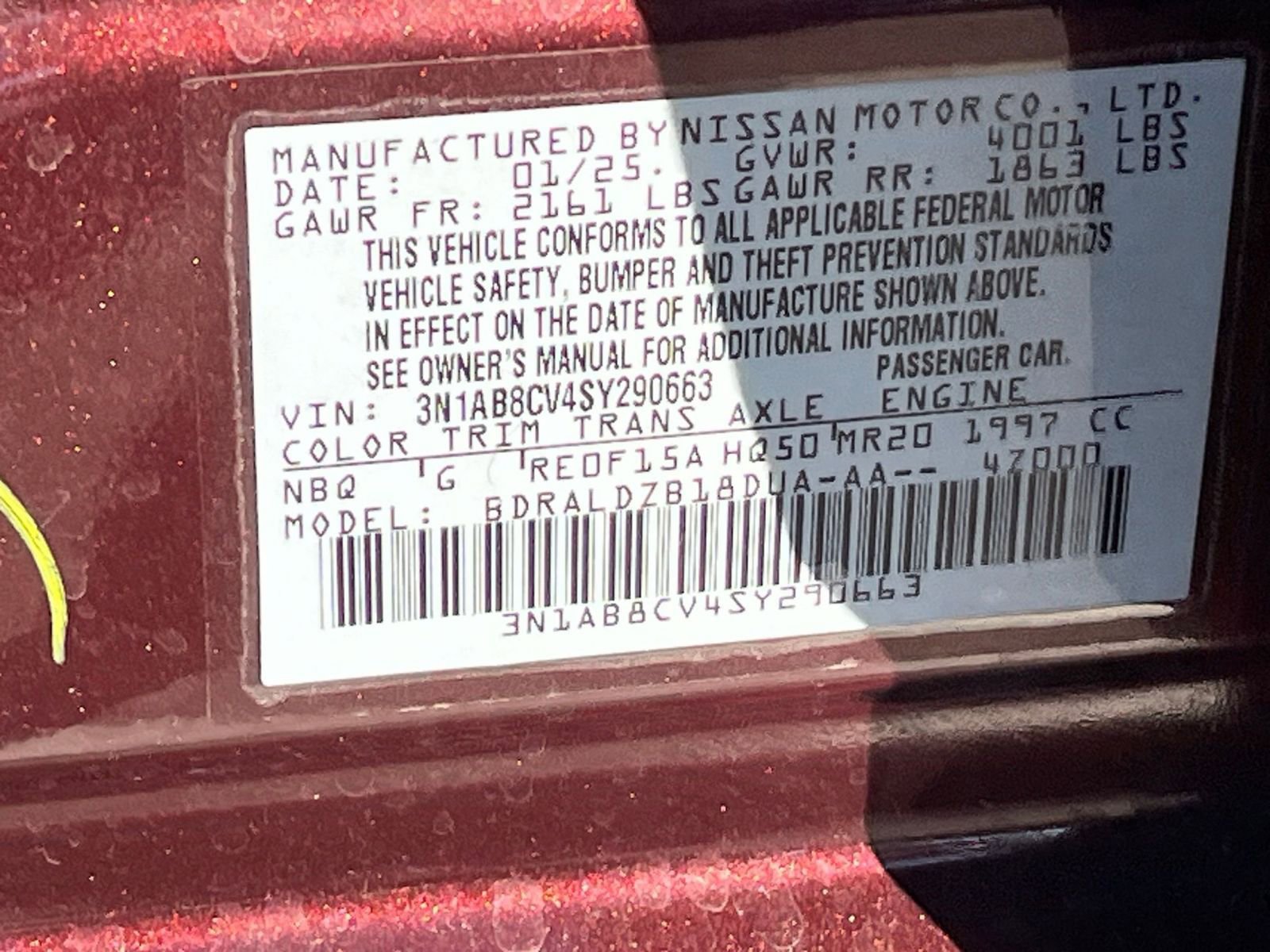 Used 2025 Nissan Sentra SV FWD image 29