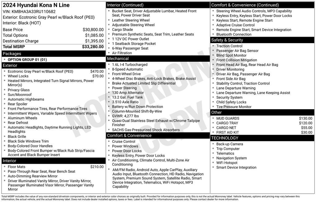 Certified 2024 Hyundai Kona N Line FWD image 31