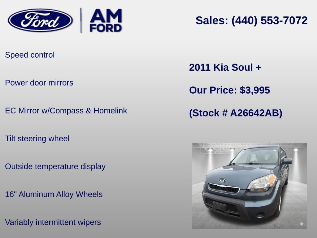 Used 2011 Kia Soul + w/ Audio Pkg FWD image 12