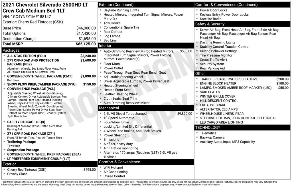 Used 2021 Chevrolet Silverado 2500 LT w/ All Star Edition AWD/4WD image 27