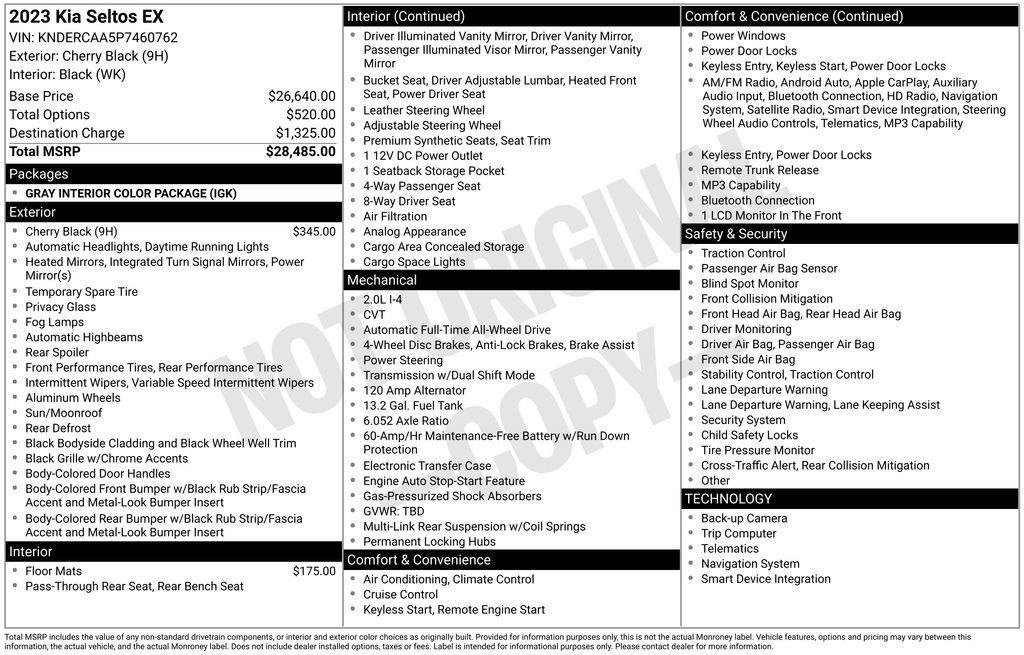 Used 2023 Kia Seltos EX image 3