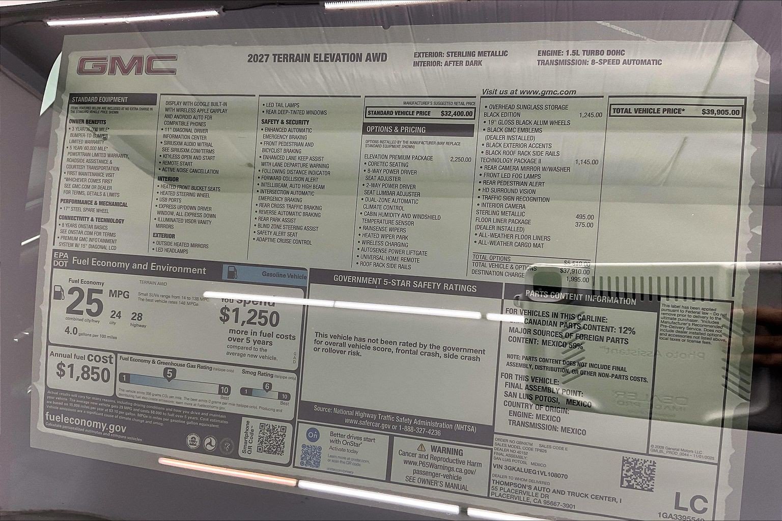 New 2027 GMC Terrain Elevation w/ Elevation Premium Package AWD/4WD image 21