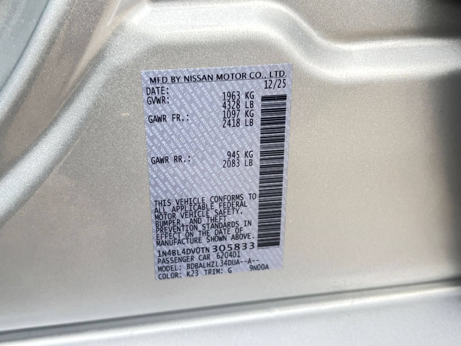 Used 2026 Nissan Altima 2.5 SV FWD image 22