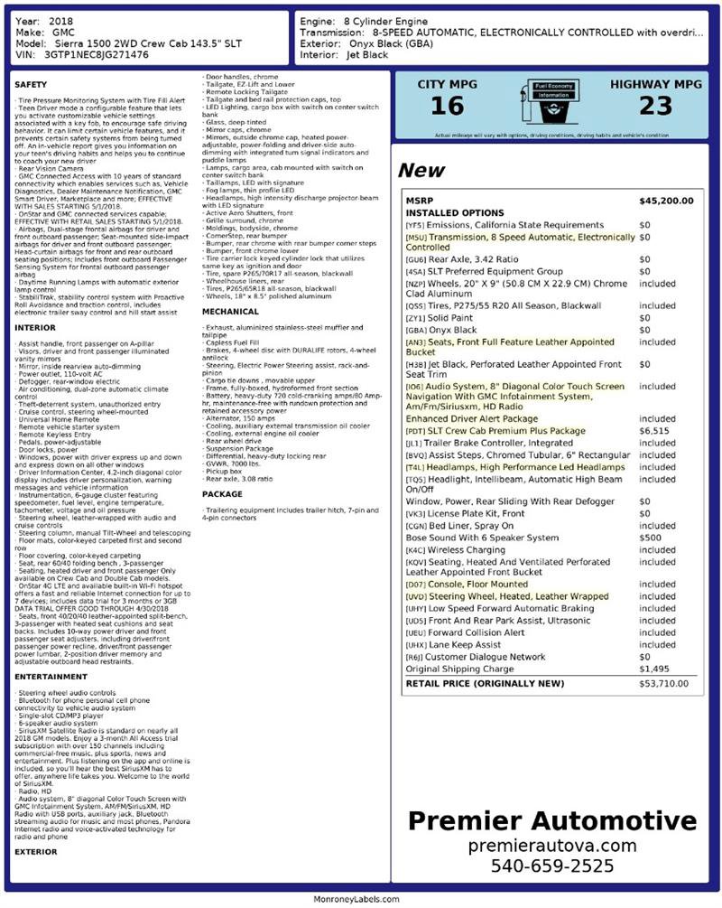 Used 2018 GMC Sierra 1500 SLT w/ Enhanced Driver Alert Package image 2