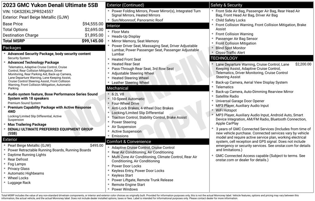 Certified 2023 GMC Yukon Denali Ultimate AWD/4WD image 35