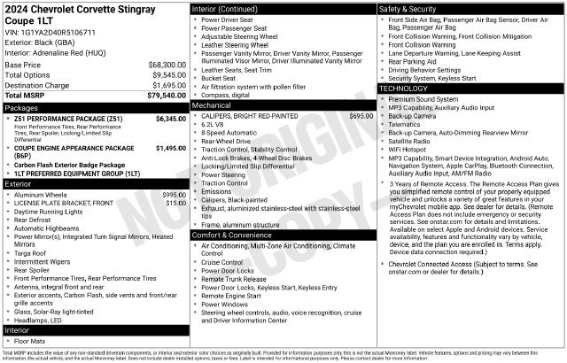 Used 2024 Chevrolet Corvette Stingray Coupe w/ Z51 Performance Package RWD image 28