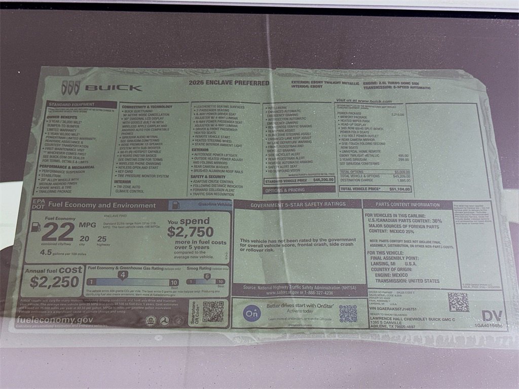 New 2026 Buick Enclave Preferred w/ Power Package image 20