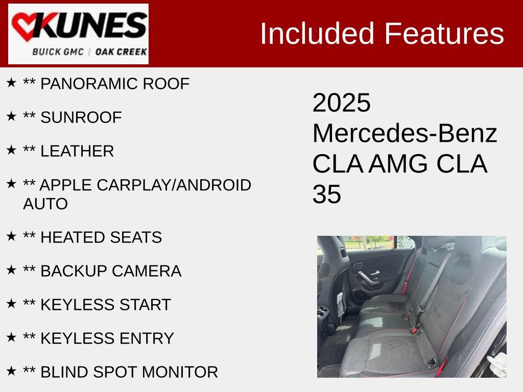 Used 2025 Mercedes-Benz CLA 35 AMG 4MATIC image 2