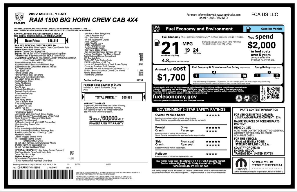 Certified 2022 RAM 1500 Big Horn image 2