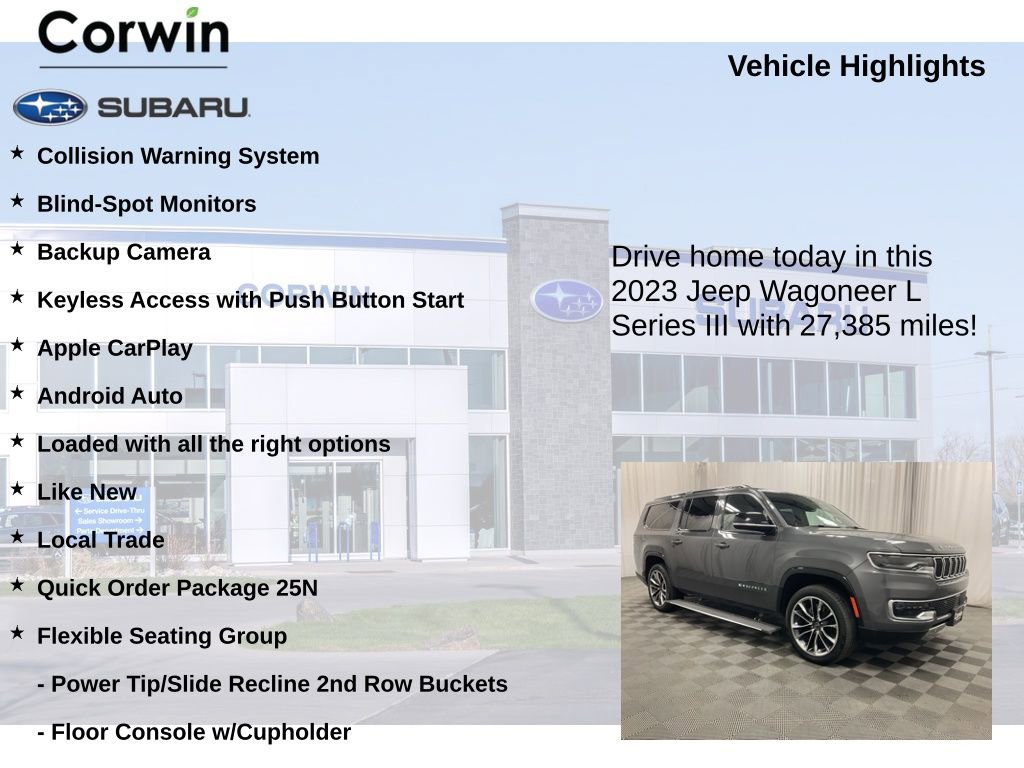 Used 2023 Jeep Wagoneer L Series III w/ Premium Group I image 6