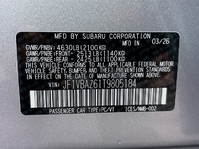 New 2026 Subaru WRX GT AWD/4WD image 31