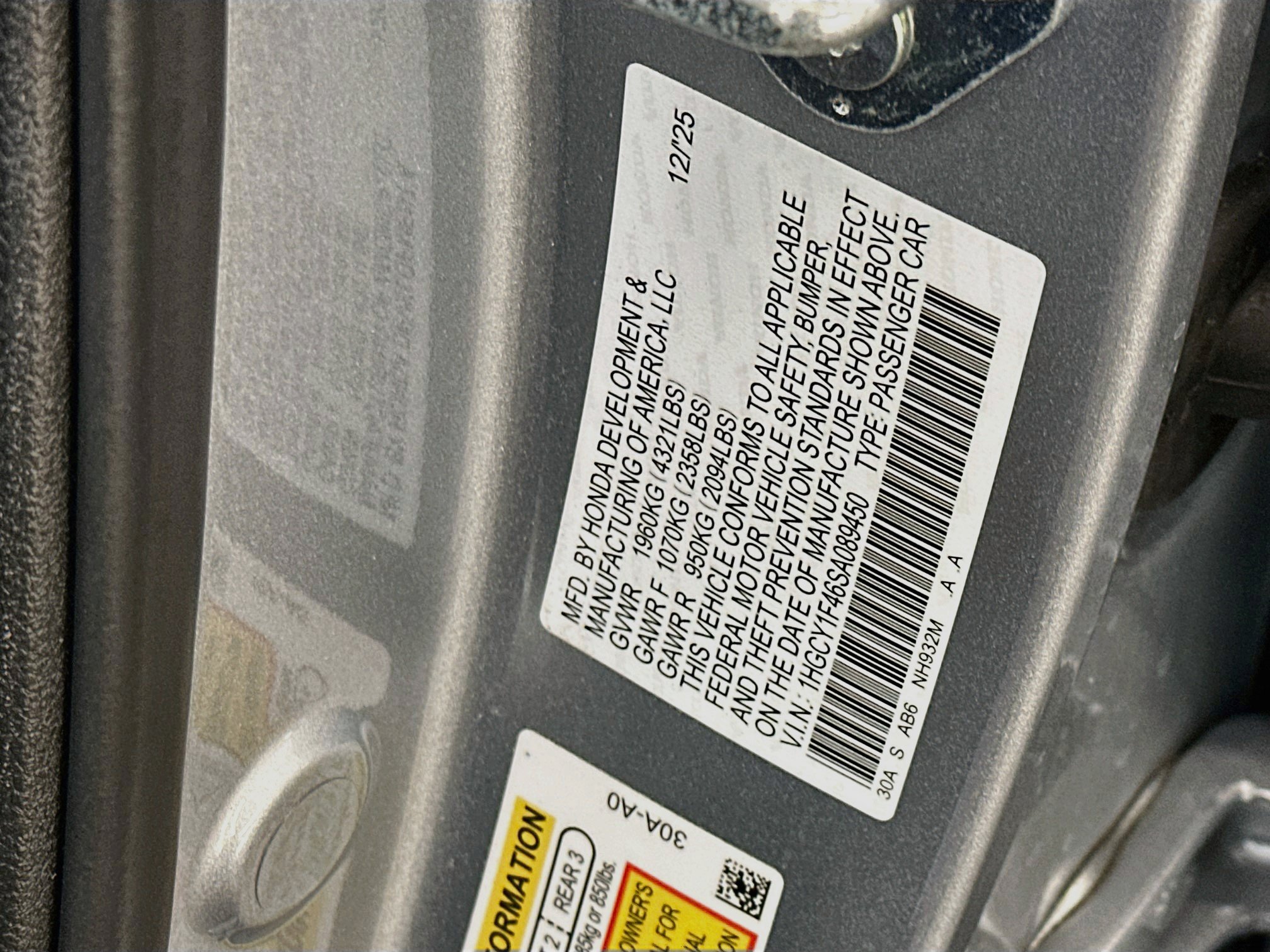 Used 2025 Honda Accord SE image 12