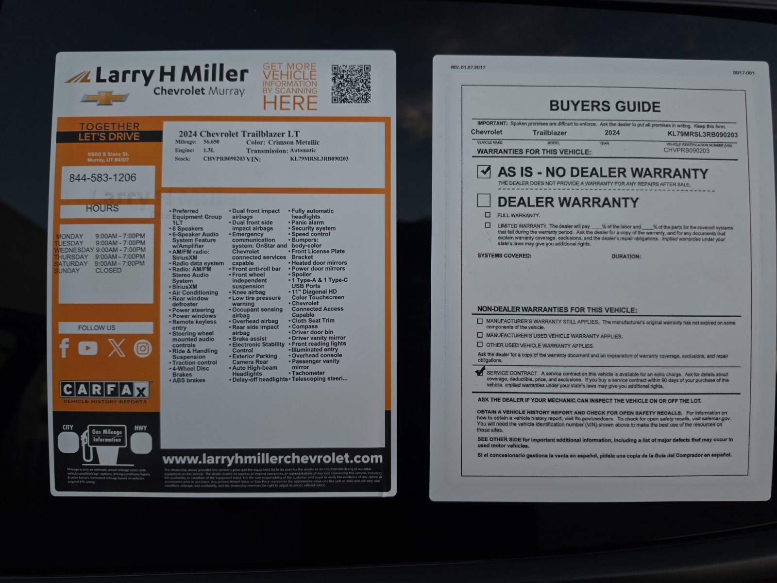 Certified 2024 Chevrolet TrailBlazer LT AWD/4WD image 33