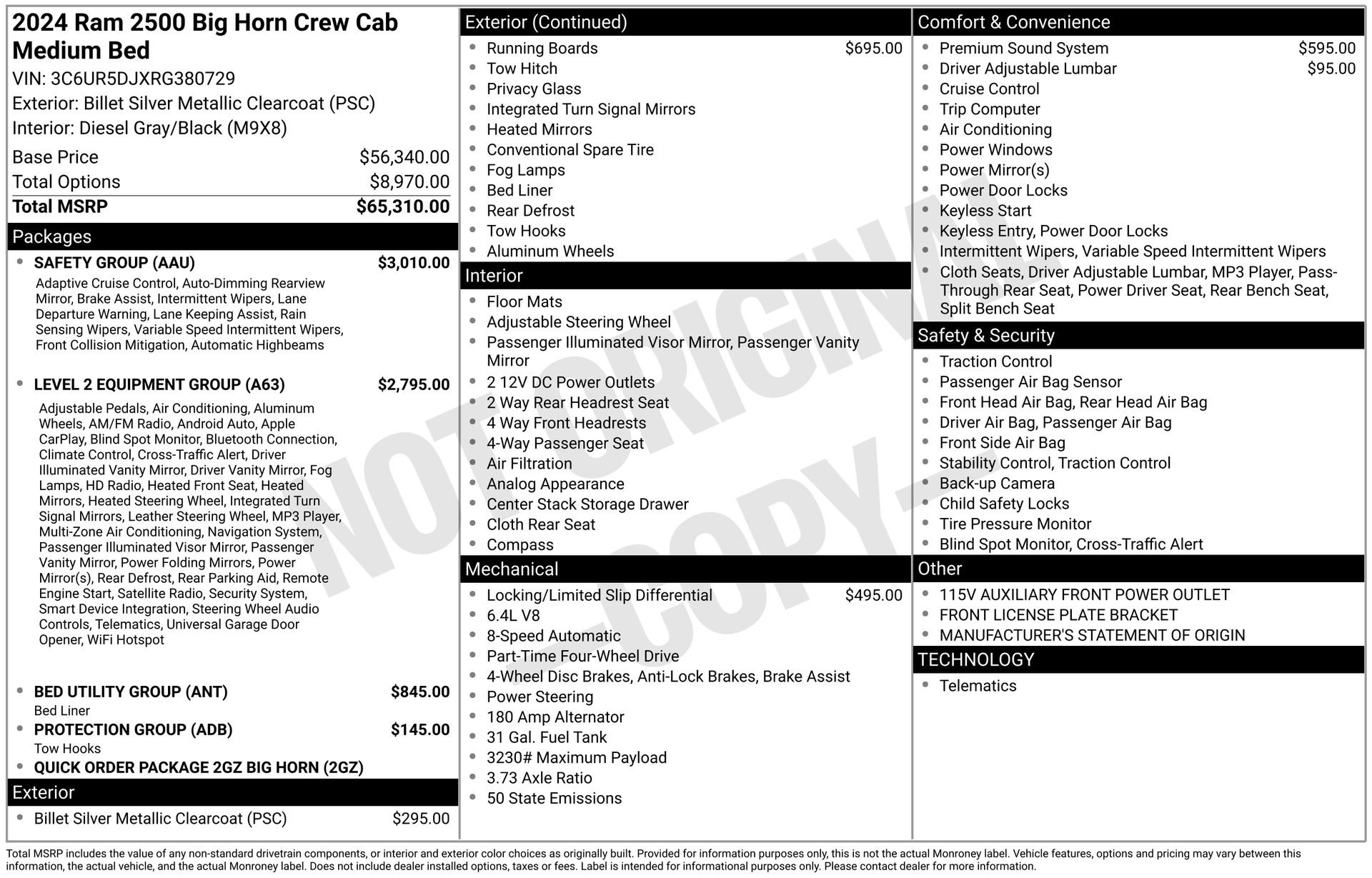 Used 2024 RAM 2500 Big Horn w/ Safety Group image 4