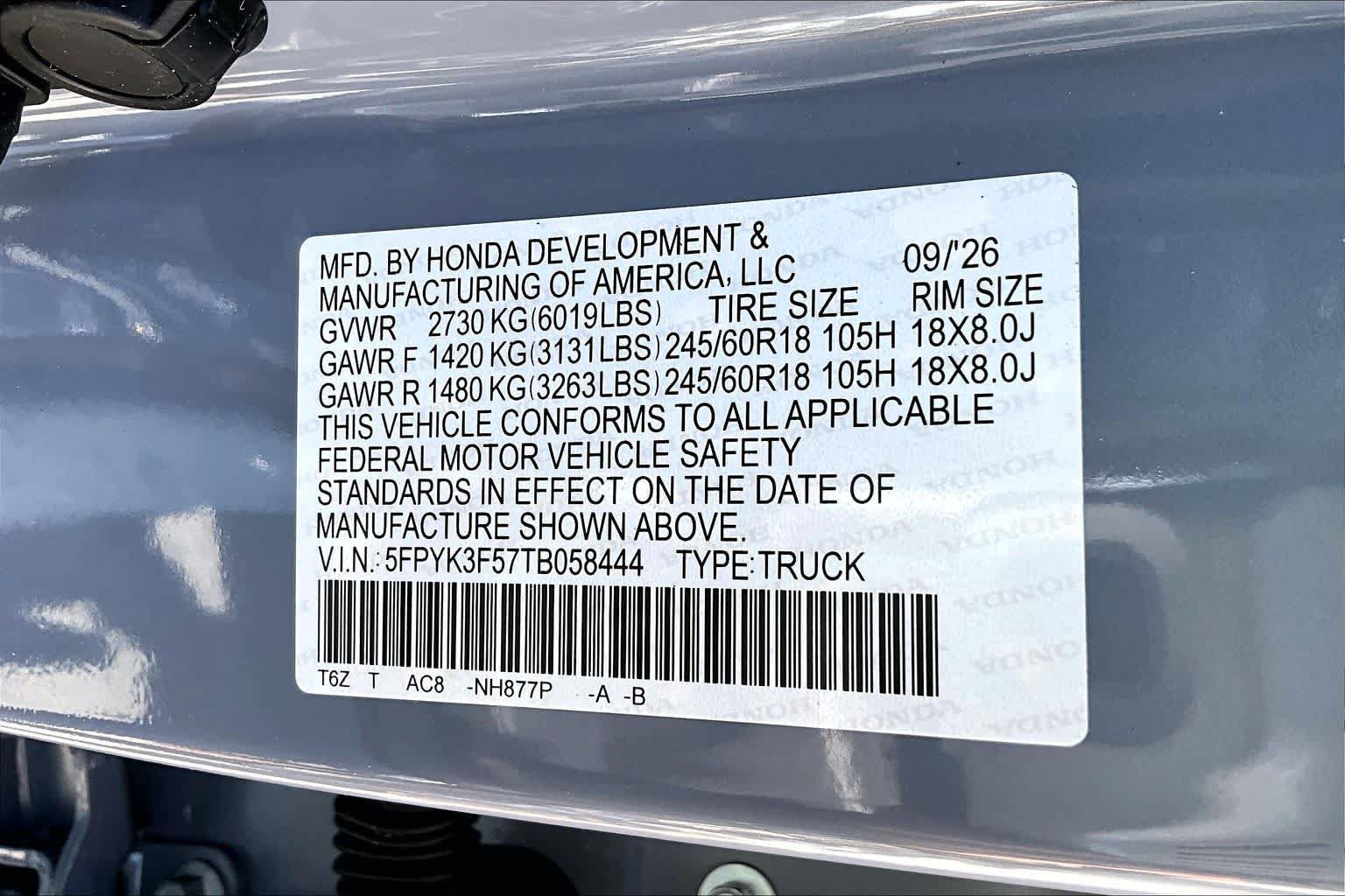 New 2026 Honda Ridgeline RTL image 14