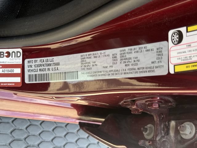 Used 2022 RAM 1500 Limited w/ Body Color Bumper Group AWD/4WD image 35
