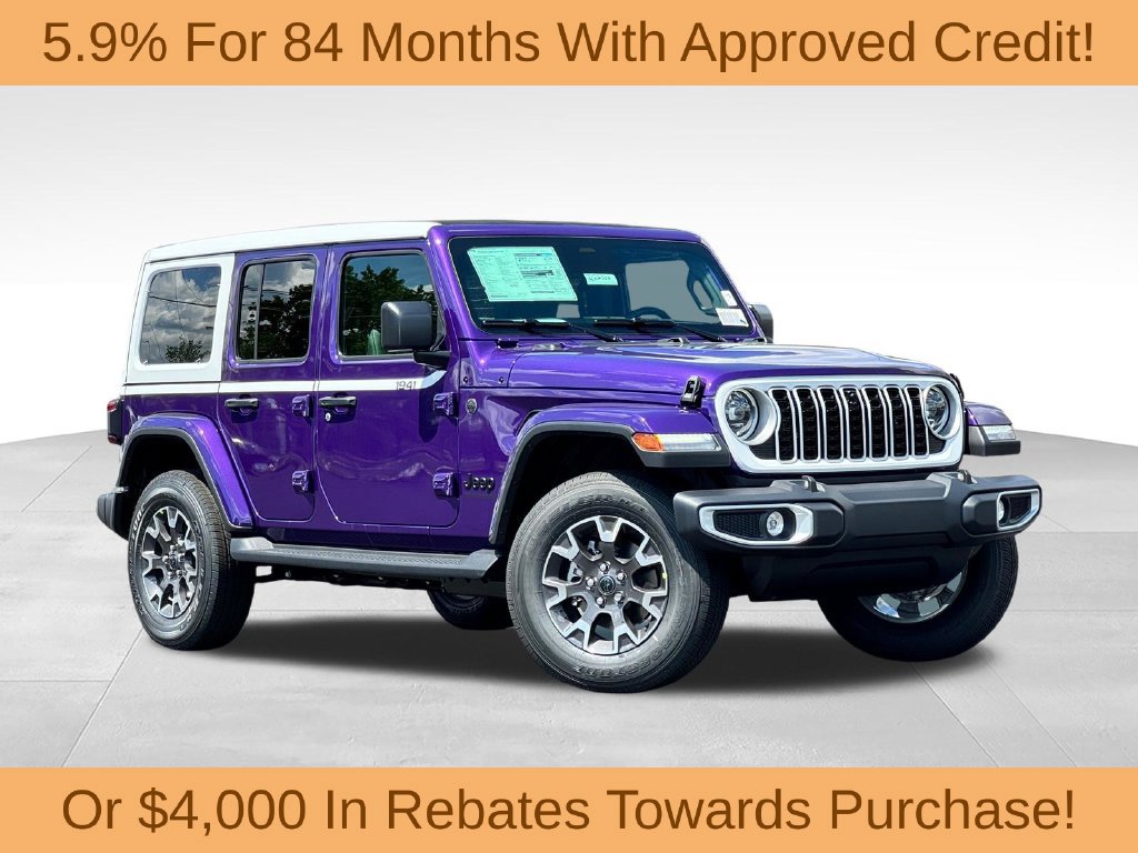 New 2026 Jeep Wrangler Unlimited Sahara w/ Whitecap Package AWD/4WD 360° Tour