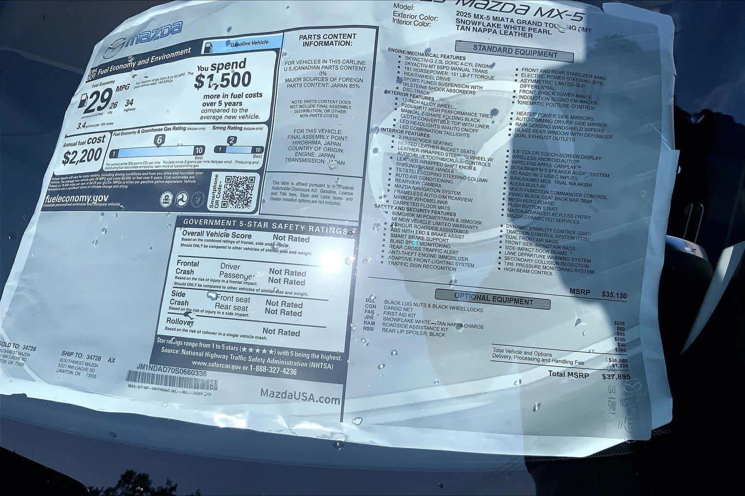 New 2025 MAZDA MX-5 Miata Grand Touring RWD image 19