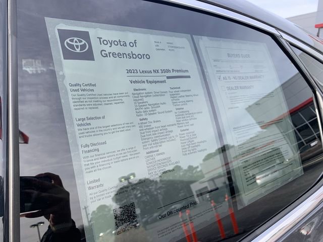 Used 2023 Lexus NX 350h AWD w/ Accessory Package (P3) image 38