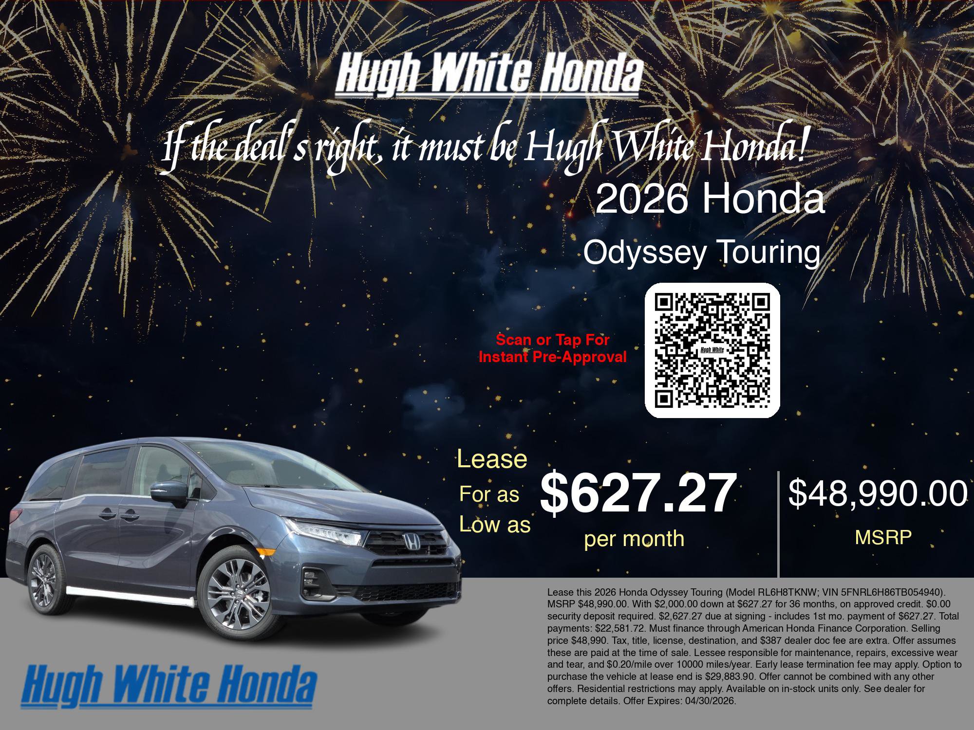 New 2026 Honda Odyssey Touring image 3