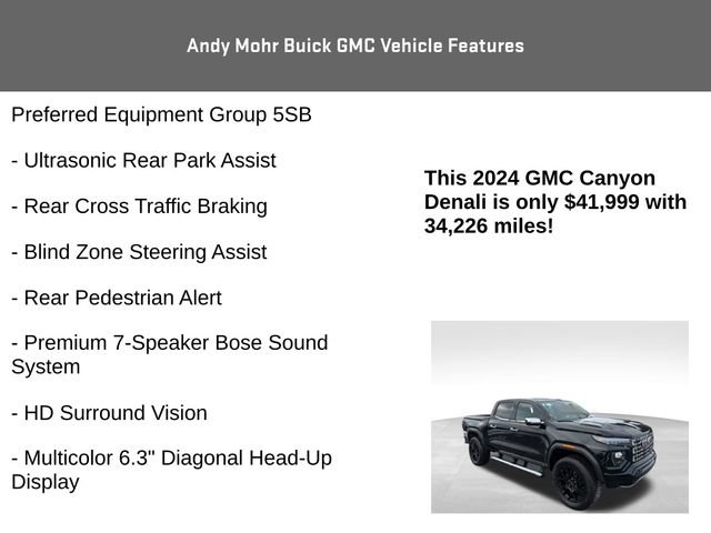 Used 2024 GMC Canyon Denali w/ LPO, Denali Black Edition image 20