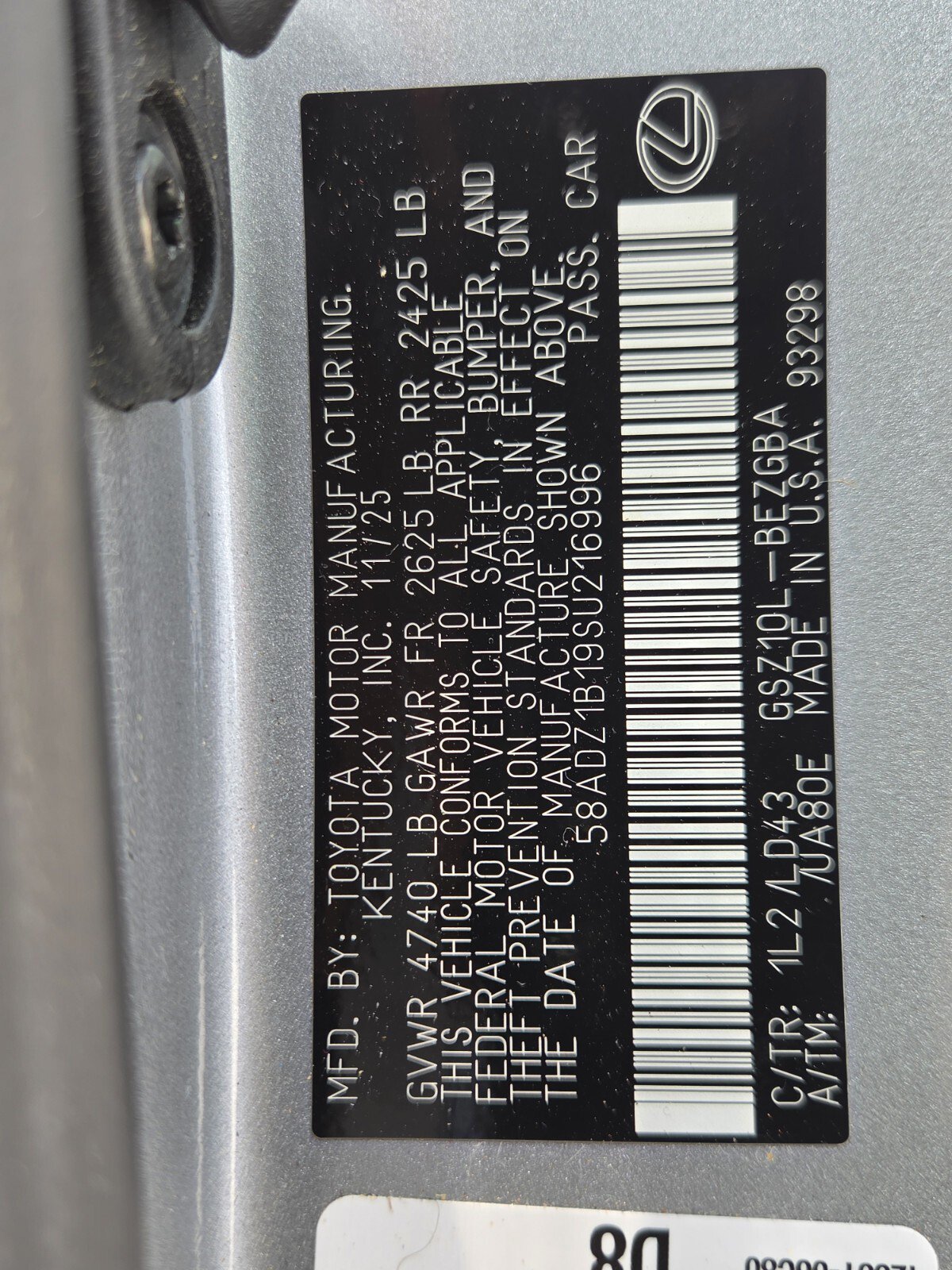 Used 2025 Lexus ES 350 w/ Premium Package FWD image 13
