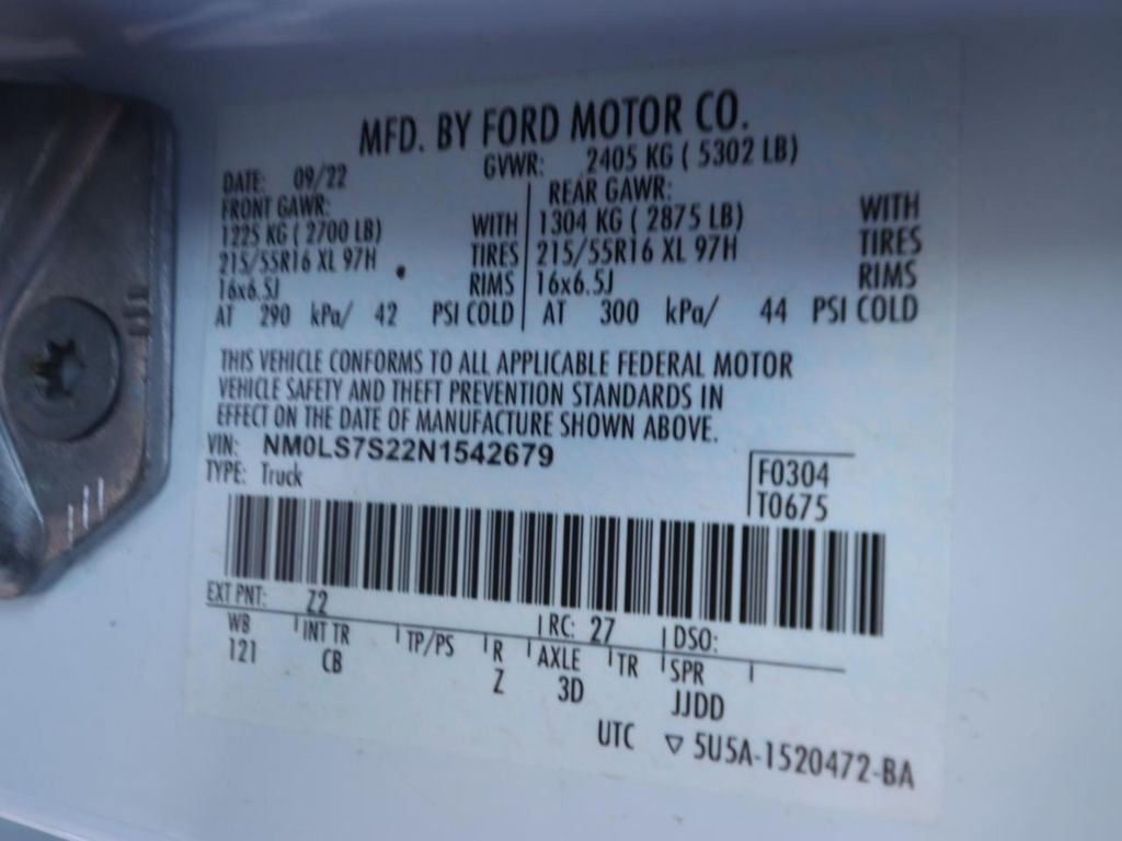 Certified 2022 Ford Transit Connect XL image 24