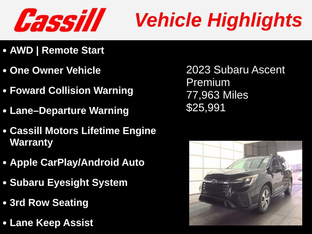 Used 2023 Subaru Ascent Premium AWD/4WD image 3