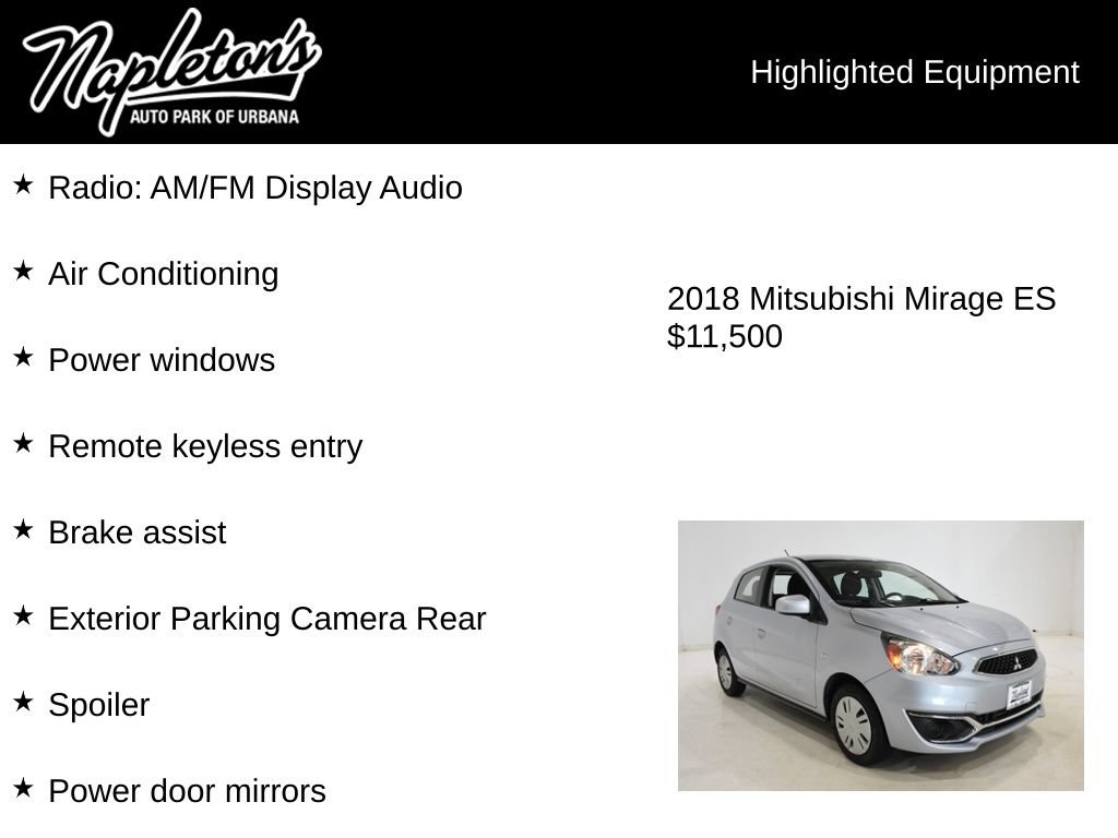 Used 2018 Mitsubishi Mirage ES FWD image 15