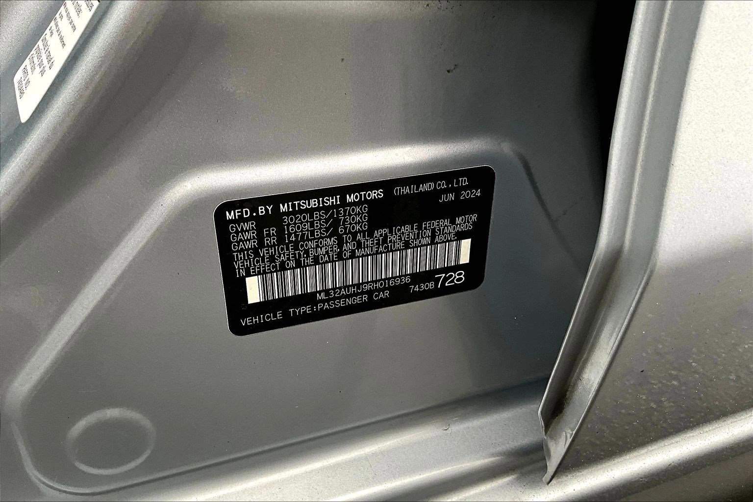 Used 2024 Mitsubishi Mirage ES FWD image 6