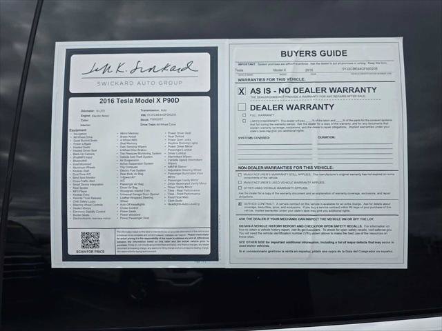 Used 2016 Tesla Model X P90D AWD/4WD image 18