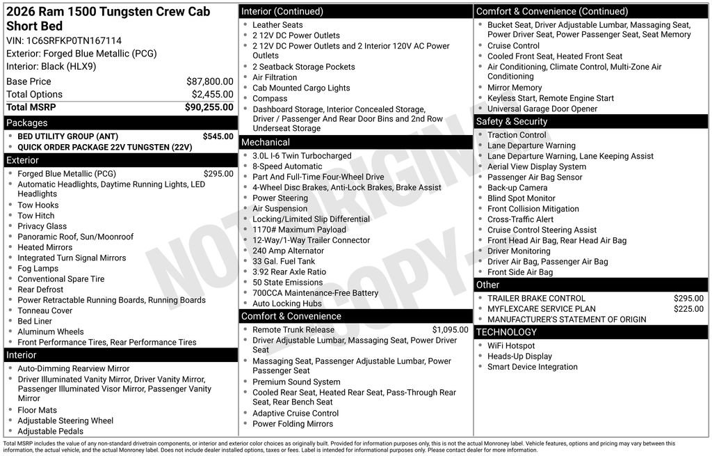 New 2026 RAM 1500 Tungsten w/ Bed Utility Group image 2