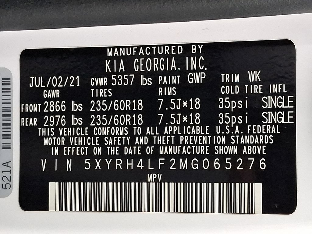 Used 2021 Kia Sorento EX FWD image 32