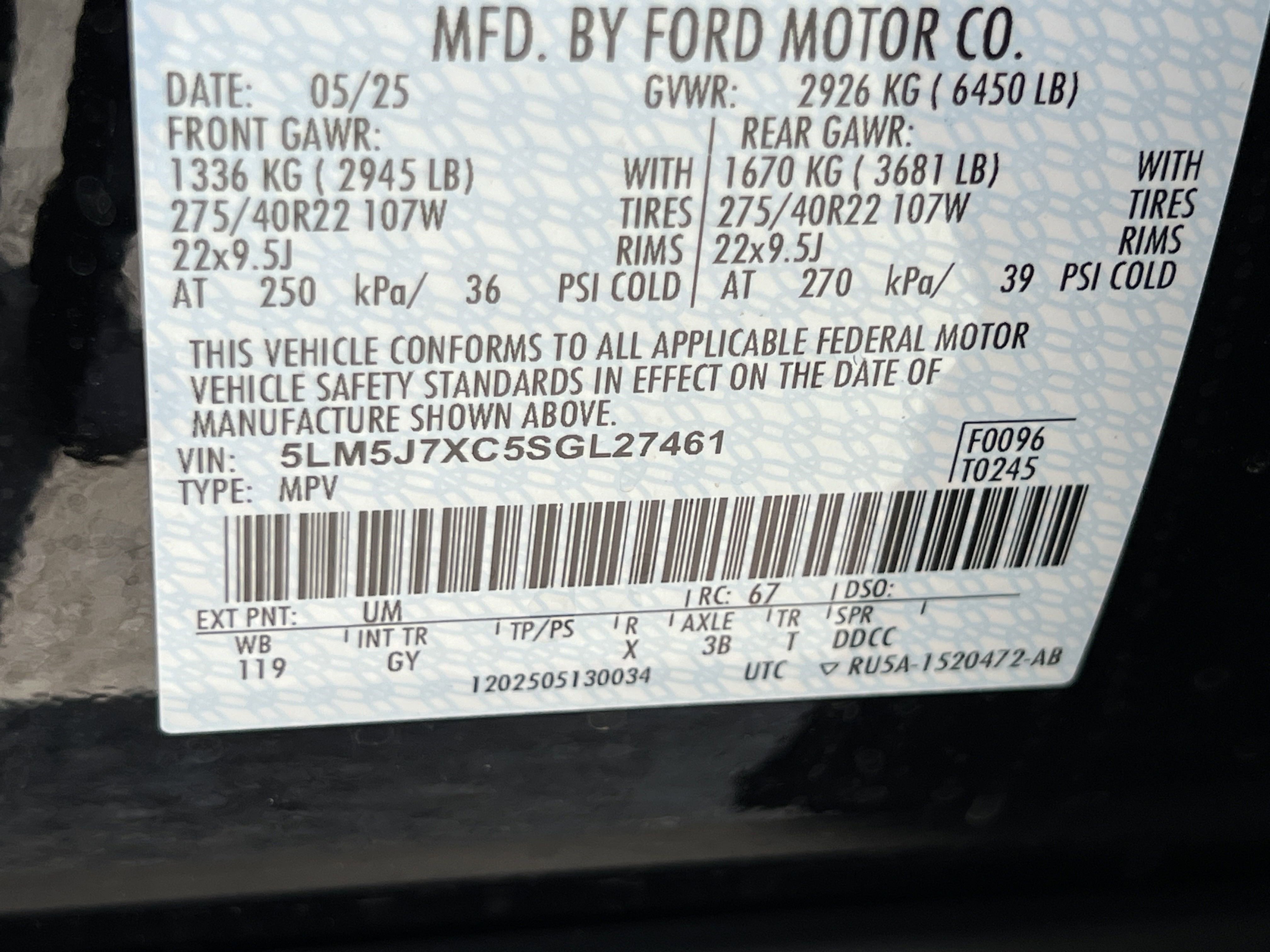 New 2025 Lincoln Aviator Reserve w/ Equipment Group 201A image 33