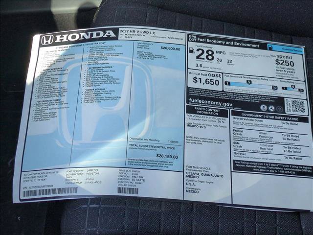 New 2027 Honda HR-V LX image 17