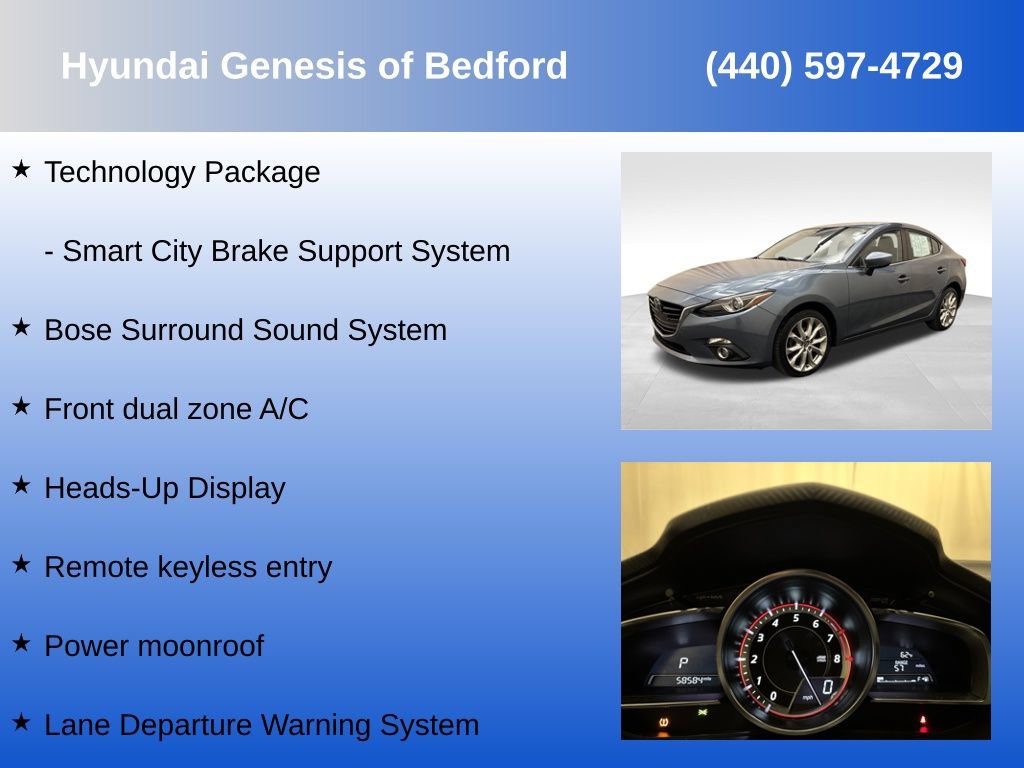 Used 2015 MAZDA MAZDA3 s Grand Touring w/ Technology Package FWD image 14