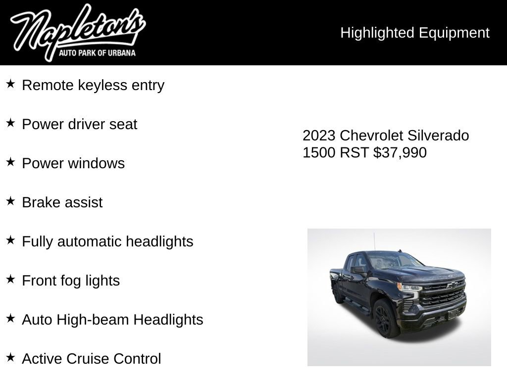 Used 2023 Chevrolet Silverado 1500 RST w/ LPO, Dark Essentials Package AWD/4WD image 7