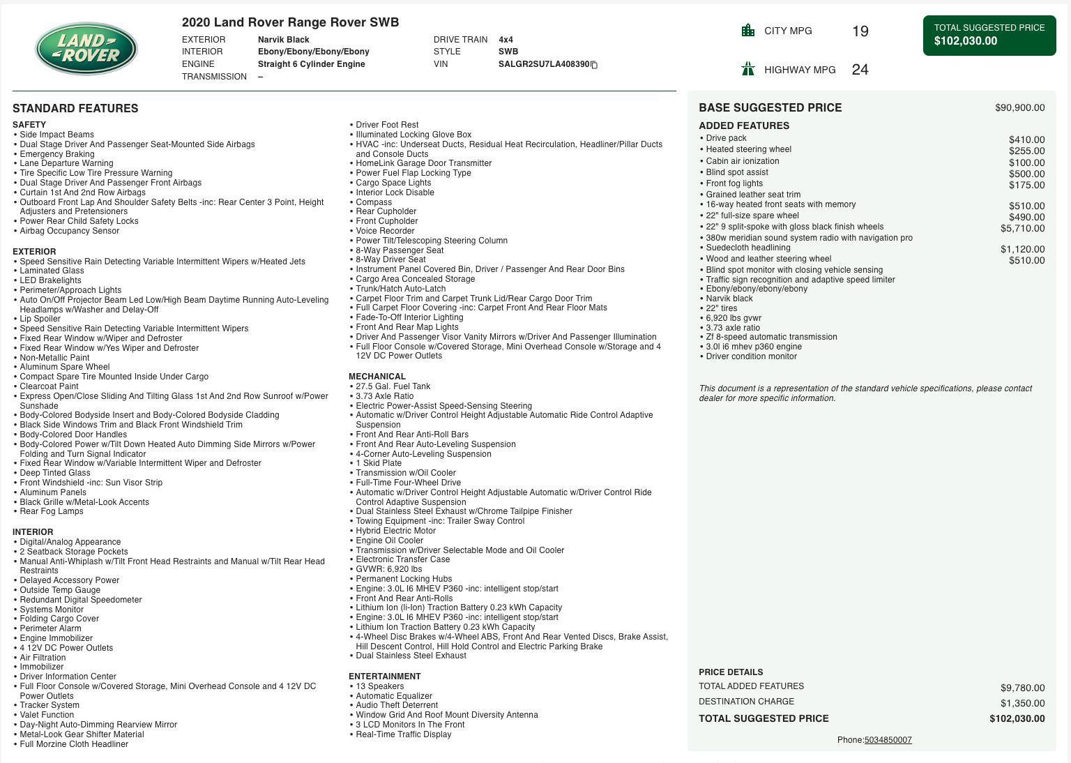Used 2020 Land Rover Range Rover image 7
