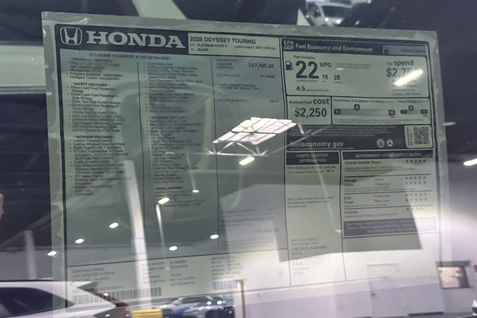 New 2026 Honda Odyssey Touring image 36