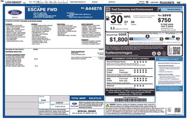 Used 2024 Ford Escape ST-Line w/ Cold Weather Package FWD image 5