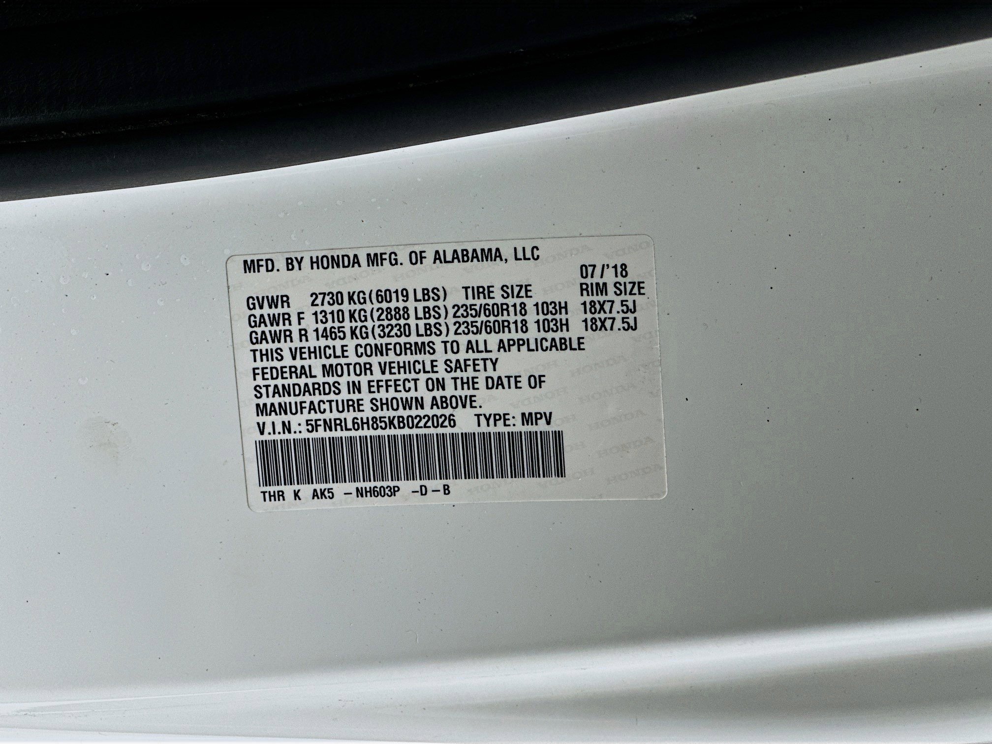 Used 2019 Honda Odyssey Touring image 12