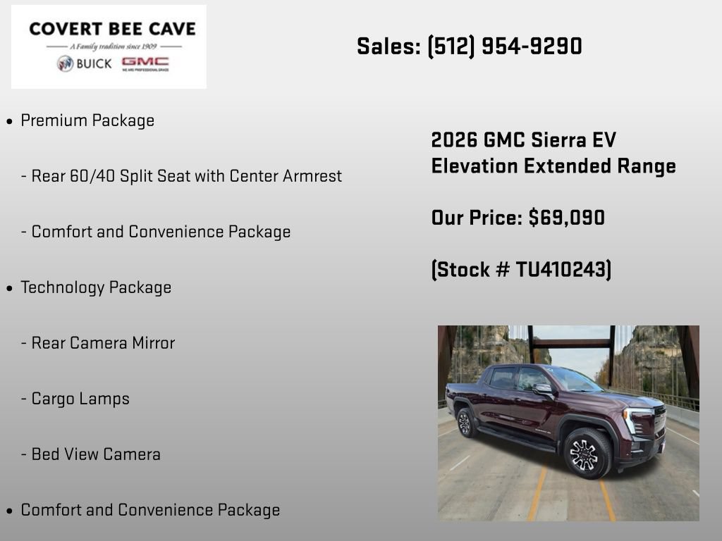 New 2026 GMC Sierra EV Elevation w/ Premium Package AWD/4WD image 18