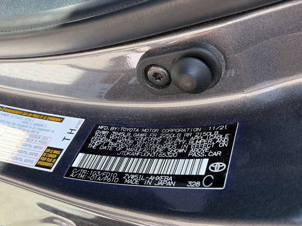 Used 2022 Toyota Prius LE FWD image 12