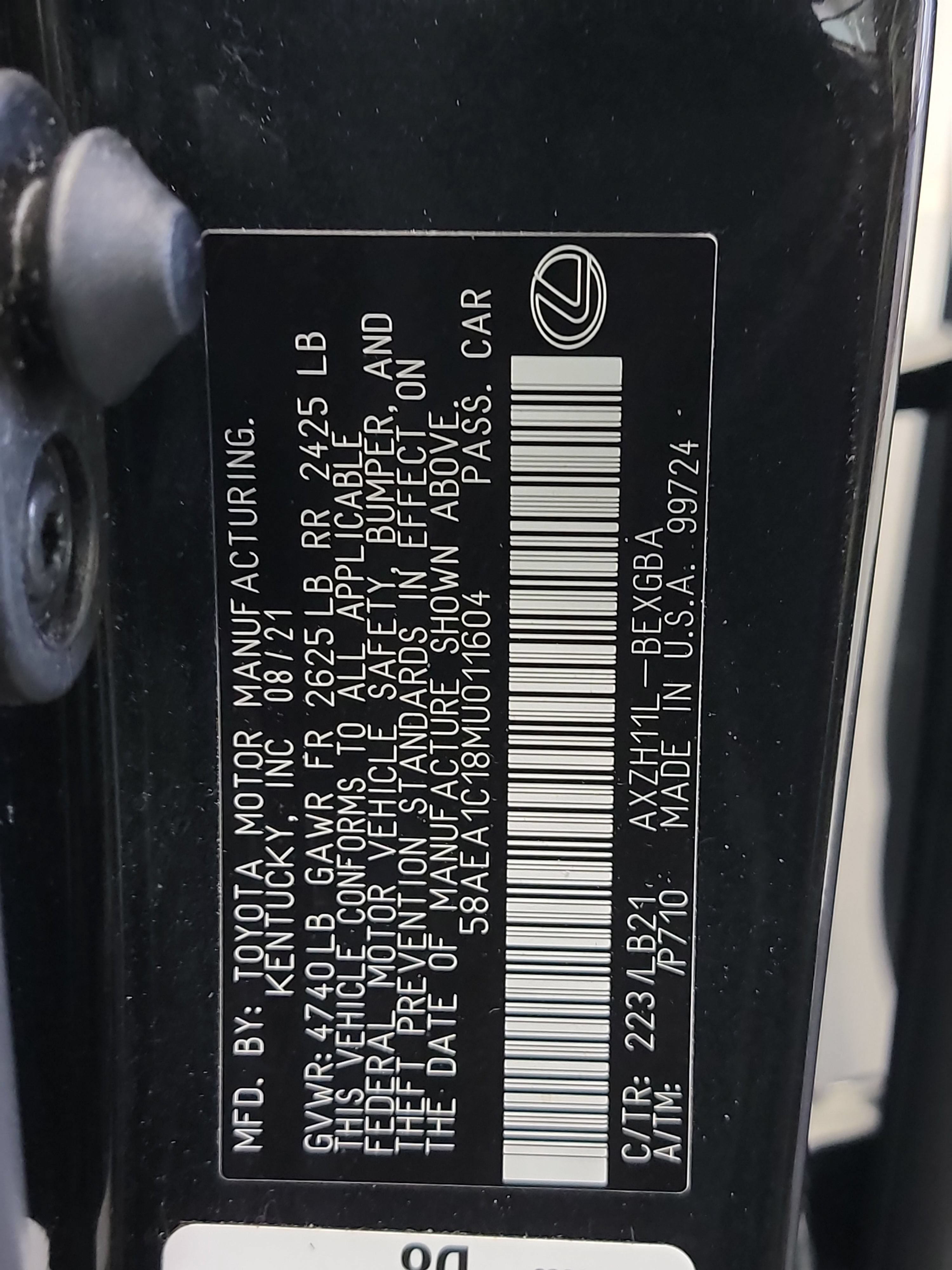Used 2021 Lexus ES 300h w/ Accessory Package 2 FWD image 33