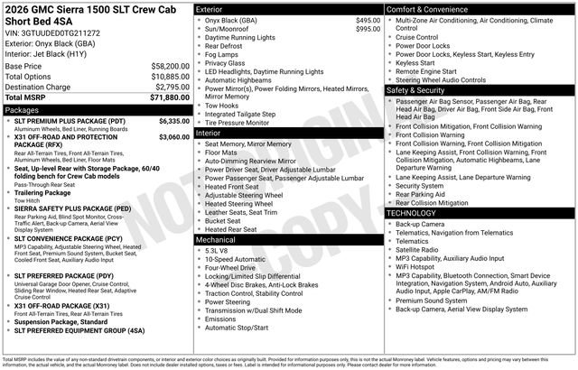 Used 2026 GMC Sierra 1500 SLT w/ SLT Premium Plus Package AWD/4WD image 35