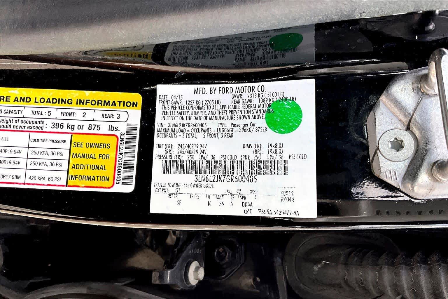 Used 2016 Lincoln MKZ AWD w/ Equipment Group 300A Reserve image 35