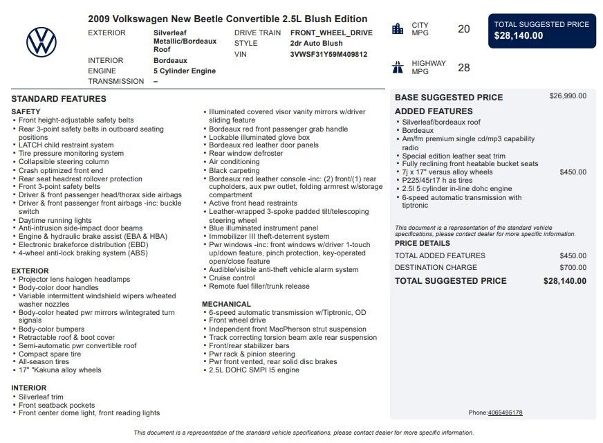 Used 2009 Volkswagen Beetle Blush image 26